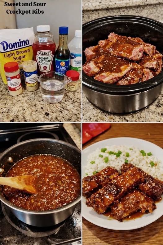 Sweet and Sour Crockpot Ribs