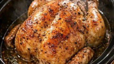 4-Ingredient Whole Chicken in the Slow Cooker