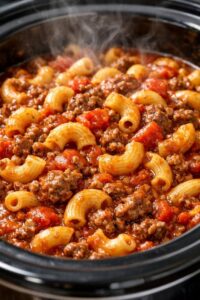 American Chop Suey In Slow Cooker