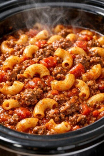 American Chop Suey In Slow Cooker