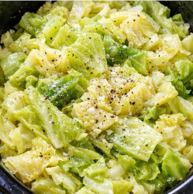 Amish Buttered Cabbage In Slow Cooker