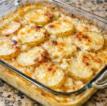 Amish Chicken Soup Potatoes, Oven Baked and 3 Ingredients