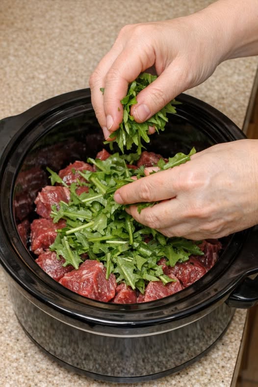 Amish Dandelion Beef Slow Cooker