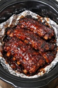 BBQ Pork Ribs in the Slower Cooker So-Easy 3-Ing
