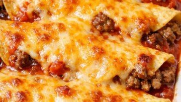 Beef Enchilada Casserole Oven Baked 4-Ingredients