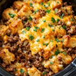 Beef and Bread Dump Casserole Slow Cooker