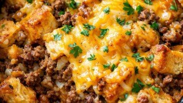 Beef and Bread Dump Casserole Slow Cooker