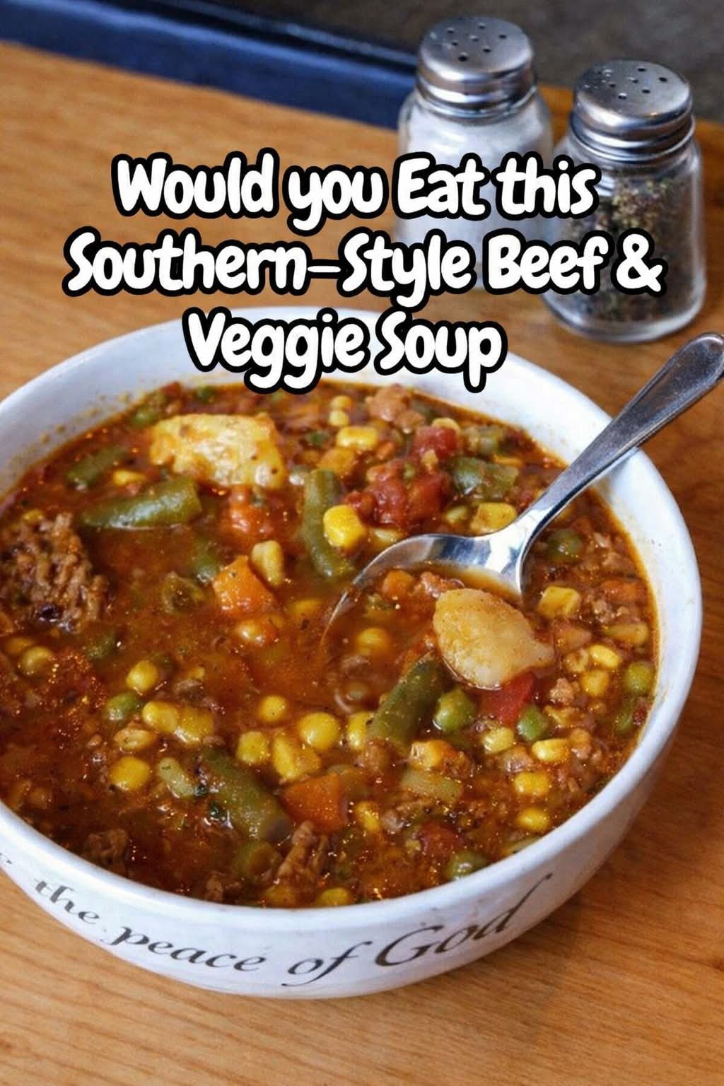 Beef and Veggie Soup In Connect Southern-Style