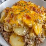Cheesy Hamburger Potato Casserole
