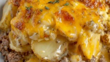 Cheesy Hamburger Potato Casserole