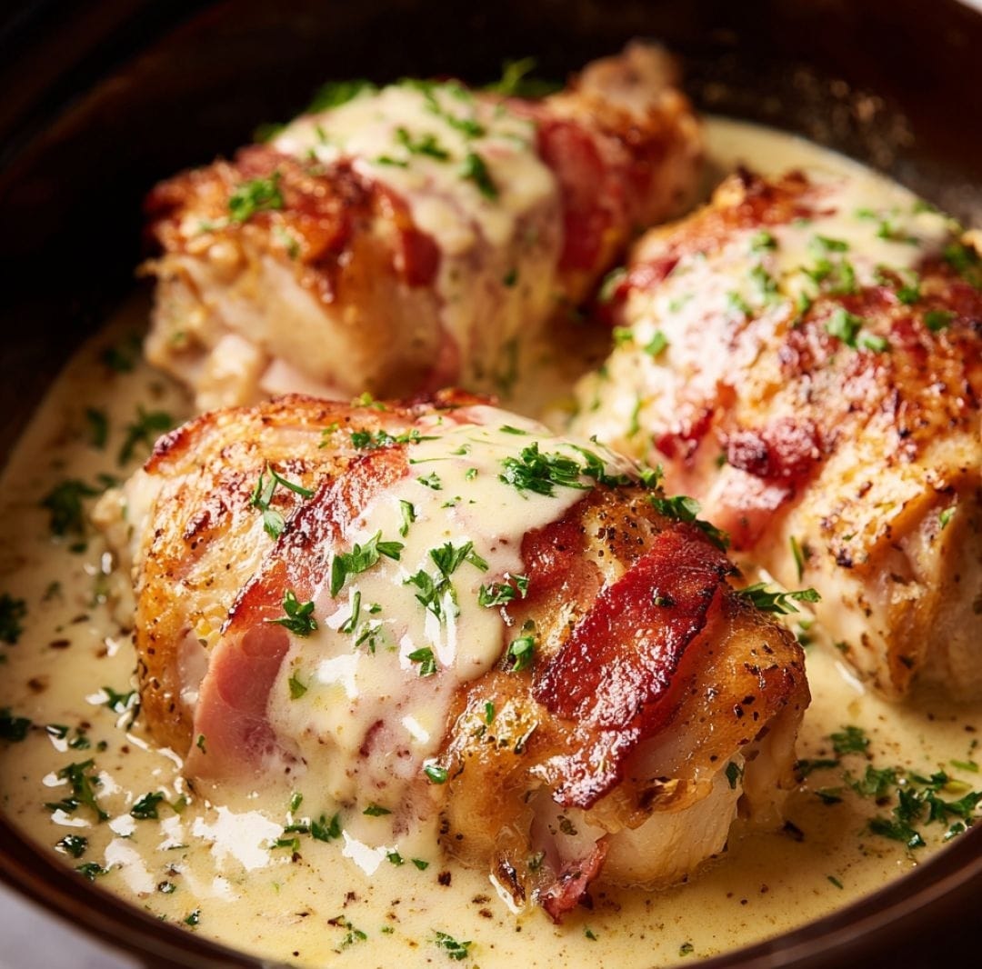 Chicken Cordon Bleu Slow Cooker 5-Ingredient