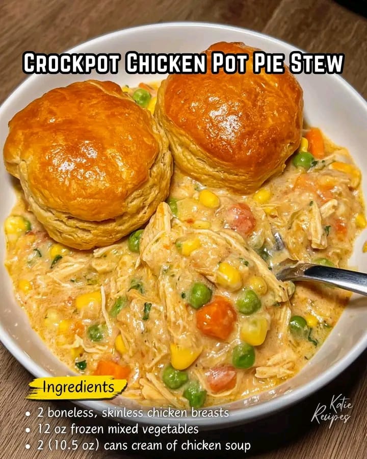 Chicken Pot Pie Stew in Crockpot