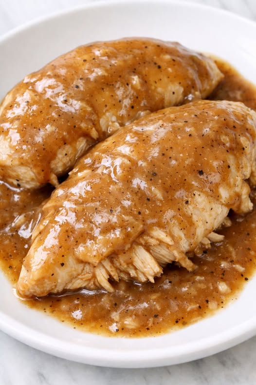 Chicken and Gravy Slow Cooker 3 Ingredient