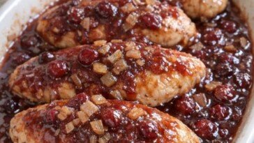 Cranberry Chicken in the Slow Cooker 3 Ingredients