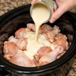 Depression Chicken Fricassee Slow Cooker 5-Ingredient