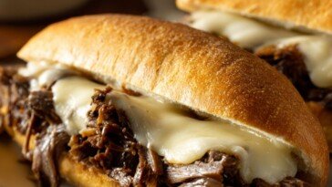 French Dip Sandwiches in a Slow Cooker 5-Ingredient
