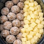 Frozen Meatballs to the Crock with Potatoes