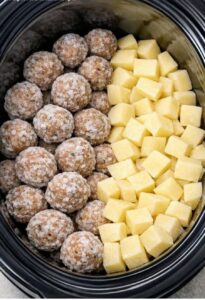 Frozen Meatballs to the Crock with Potatoes