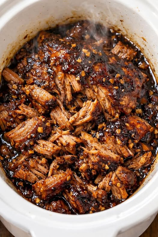Garlic Brown Sugar Pork Slow Cooker