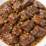 Garlic Butter Beef Tips in the Slow Cooker 5 Ingredients