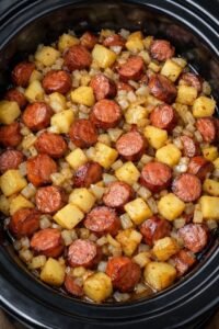 Hot Dog Hash Slow Cooker 3 Ingredients