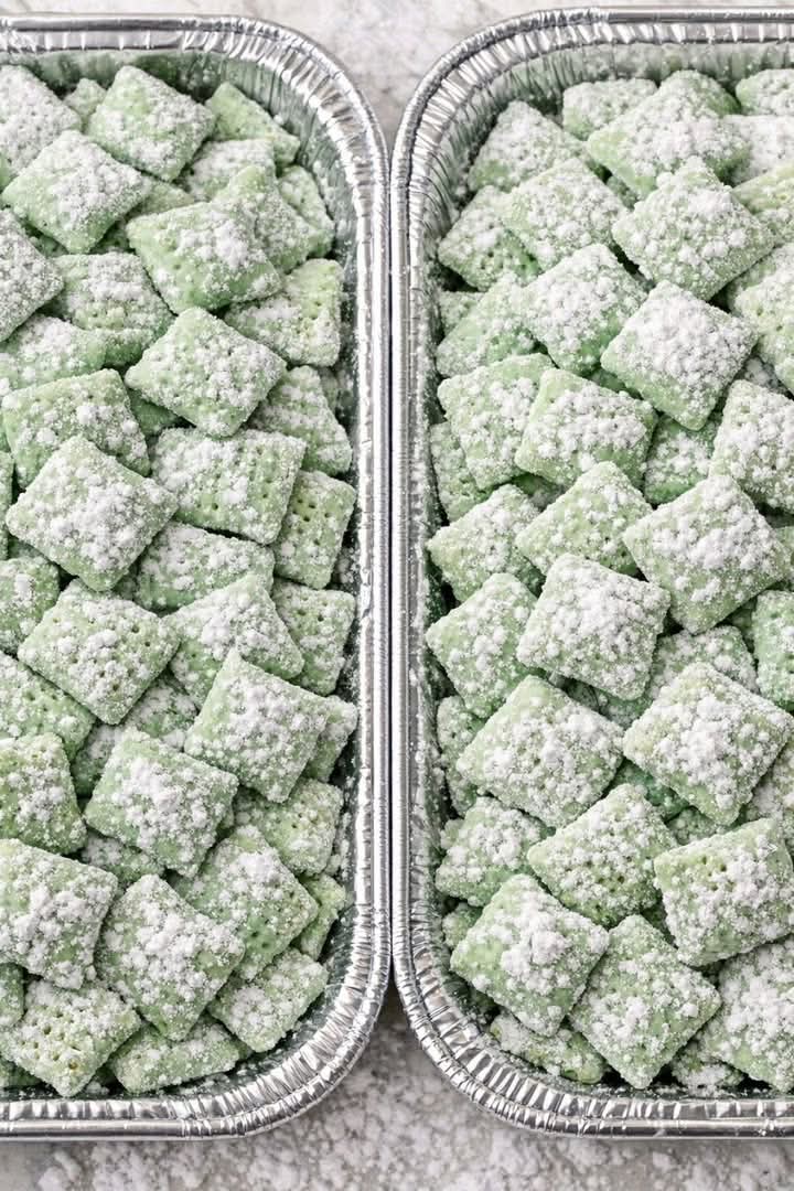 Mint Chocolate Muddy Buddies