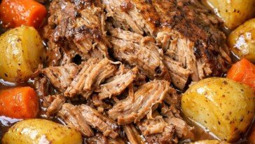 Pork Roast and Potatoes 5 Ingredient Slow Cooker