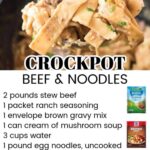 Ranch Beef with Egg Noodles Crockpot