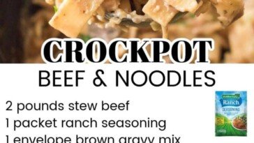 Ranch Beef with Egg Noodles Crockpot