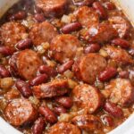 Sausage and Beans In Slow Cooker 4 Ing