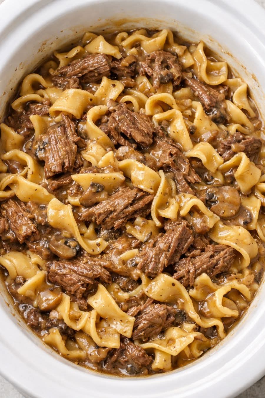 Slow Cooker Beef and Noodles - Easy Comfort Food