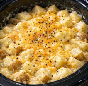 Slow Cooker Cheesy Potatoes 4 Ingredients