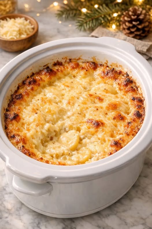 Slow Cooker Creamy Potato Bake 4-Ingredient