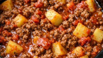 Slow Cooker Poor Man’s Stew 3-Ingredient