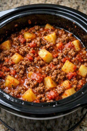 Slow Cooker Poor Man’s Stew 3-Ingredient
