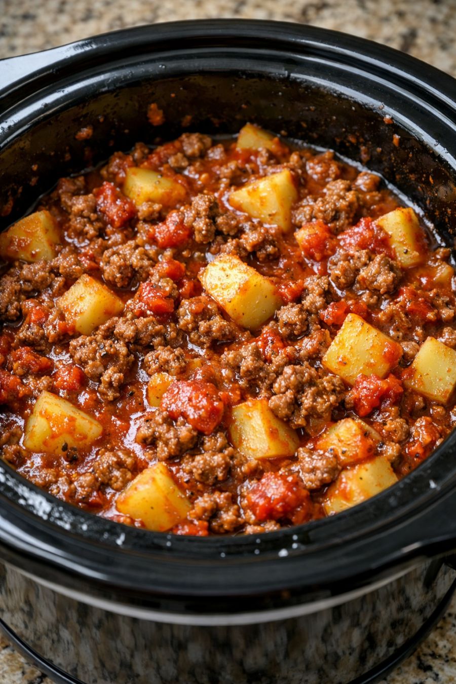 Slow Cooker Poor Man’s Stew 3-Ingredient