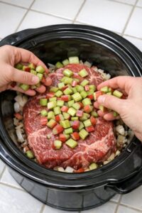 Slow Cooker Rhubarb Beef Roast