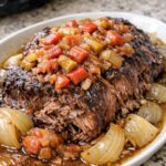 Slow Cooker Rhubarb Beef Roast