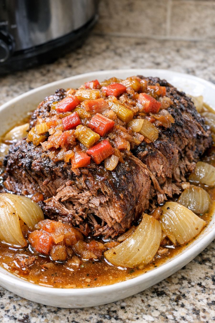 Slow Cooker Rhubarb Beef Roast