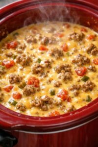 Crowd-Pleasing 3-Ingredient Slow Cooker Sausage Dip
