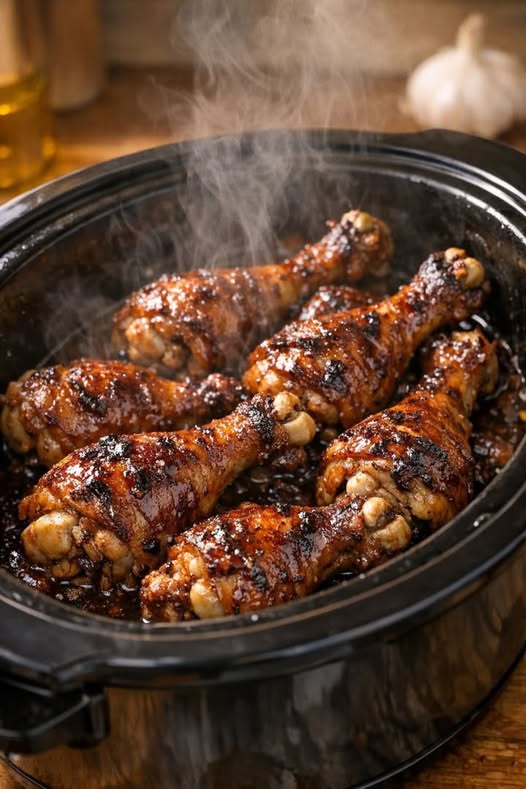 Sticky Drumsticks 3-Ingredient Slow Cooker