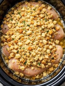 Stuffing and Chicken in a Slow Cooker