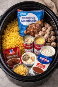 Swedish Meatball Pasta in Crockpot