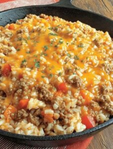 cheesy ground beef rice