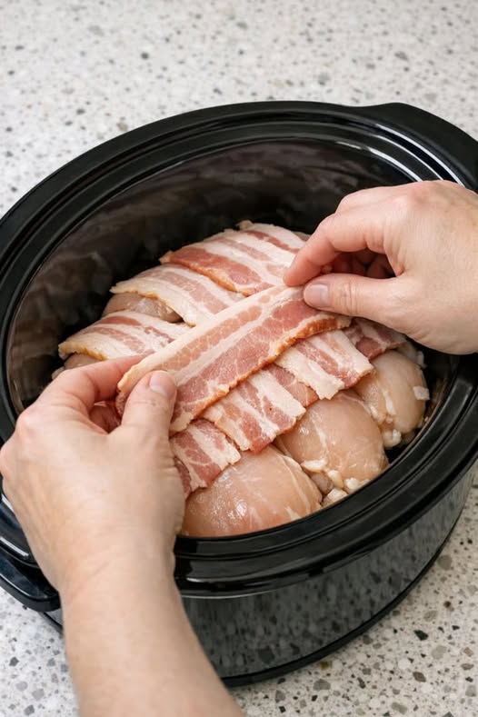 Amish Bacon Chicken Pasta Slow Cooker