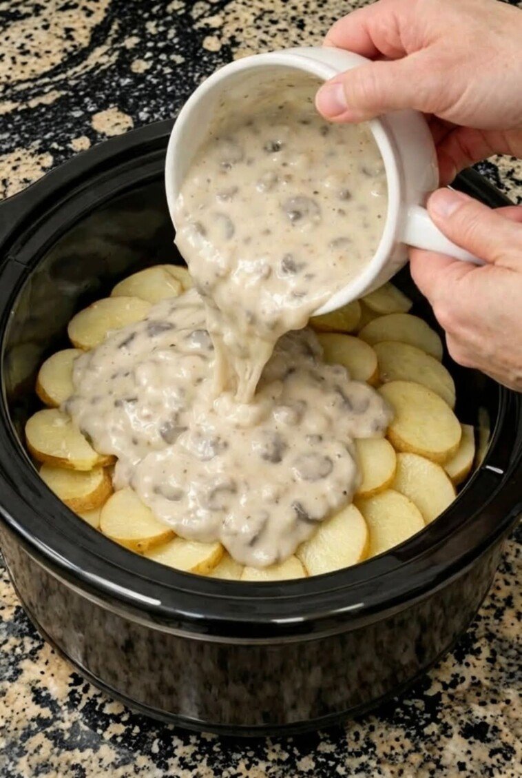 Amish Scalloped Potatoes & Ham Slow Cooker 5-Ingredients