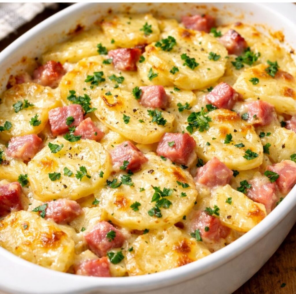 Amish Scalloped Potatoes & Ham Slow Cooker 5-Ingredients
