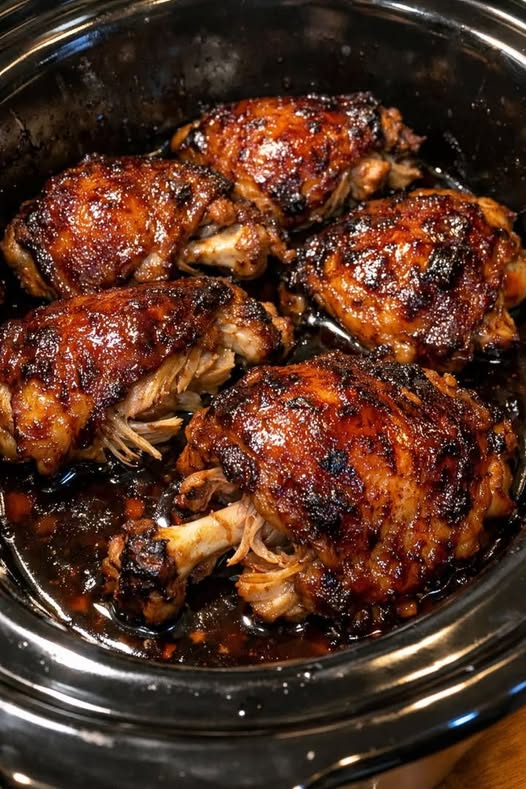 Aunt’s Saturday Thighs In Slow Cooker
