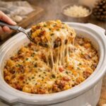 Baked Mostaccioli Slow Cooker 4-Ingredient