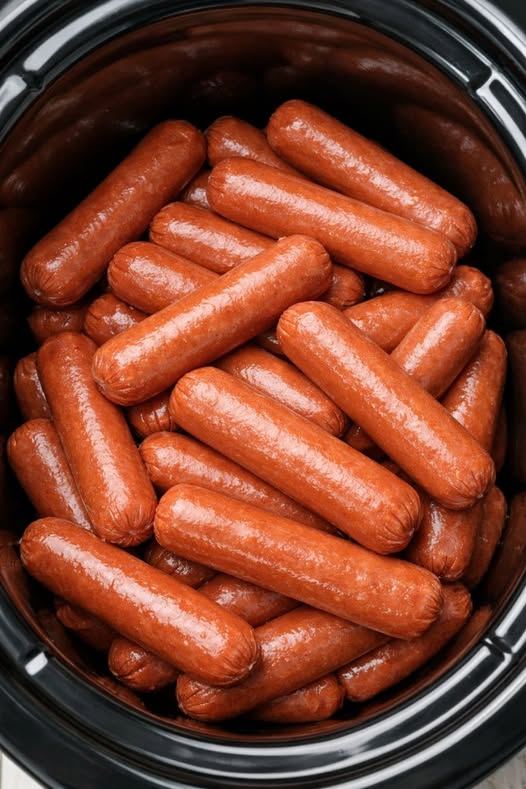 Beef Hot Dog Supper 3-Ingredient In Slow Cooker